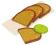 Drewniany chlebek na deseczce do kanapek GOKI