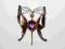 MOTYL wisiorek z ametystem synt. - srebro 925