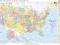USA political - mapa polityczna USA 100x70cm