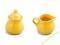 cukiernica 250ml + mlecznik 240ml ceramika yellow