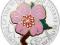 Cook 2012 5$ Wiśnia Kwiat w Cloisonne