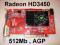 Ati Radeon HD3450 512Mb AGP Gwar W-w
