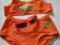 super pomarańczowy kostium kąpielowy + okulary 128