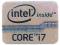 Naklejka Intel CORE i7 Grey Oryginalna. (lp.31)