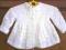 Ubranko do chrztu biały ażurkowy sweterek 68 cm