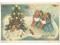 Pocztówka Wesołych Świąt 4 aniołki z 1945 r.z obie