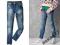 BR1641A MODNE SPODNIE JEANS Z PRZETARCIAMI 170 14+