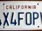 CALIFORNIA 4X4 - tablica rejestracyjna z USA
