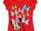 T-shirt Minnie czerwony krótki rękaw 104