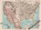USA STANY ZJEDNOCZONE Efektowna mapa 1898 oryginał