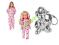 Piżama pajac r. 122 dla dziewczynki i jej lalki