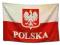 Flaga Polski z godłem rozmiar 90 x 150 cm