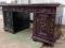 Piękne rzeźbione biurko gabinetowe XIX wiek dębina