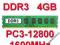 Pamięć 4GB DDR3 PC3-12800 1600MHz w jednej kości