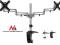 Uchwyt biurkowy podwójny dwa 2x LCD uchylny obrot
