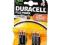 Bateria alkaliczna DURACELL R3 AAA - 4 sztuki