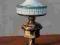 Super lampa naftowa secesja majolika 1870 r.