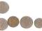 Wielka Brytania - 7 monet z lat 1945-1965