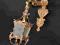 Piękny kinkiet lampion brąz Hiszpania lata 40 XX w