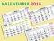 Kalendaria trójdzielne z imieninami na 2016 rok
