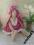 Królik Tilda róż amarant zając 35 cm handmade