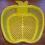 Miska sitko żółta jabłko 25cm/23cm na owoce misa