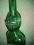 3 litrowa butelka figuralna unikat zieleń uranowa