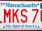 Massachusetts 2009 - tablica rejestracyjna z USA