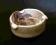 Śliczna stara ceramiczna popielniczka z krakelurą