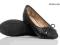 Damskie czarne buty slip on z kokardką 37-41