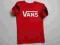 VANS koszulka czerwona t-shirt nadruk logowana_152