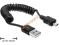 Spiralny kabel micro USB 20-60 cm