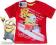 MINIONKI czerwona LICENCJA neonowa T-shirt r 134