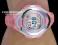 SPORTOWY WODOSZCZELNY RÓŻOWY ELEKTRONICZNY ZEGAREK