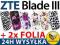 ZTE Blade 3 III | wzorki w kwiaty ETUI + 2x FOLIA