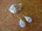 Kolczyki Oplatane Krople z Opali Srebrne Bigle