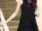 Sukienka koronkowa czarna mini UNI
