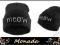 Czapka krasnal BEANIE haft * MEOW CAT * czarna