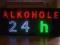 LED REKLAMA ŚWIETLNA ALKOHOLE 24h 129x58 cm zew.