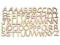 Alfabet drewniany do decoupage Stamperia - 56 elem