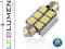 Żarówka auto rurka C5W C10W can bus 6 SMD 39mm