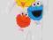 Pajacyk z ELMO HAPPY FACE F&amp;F 74cm NOWY