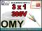 PRZEWÓD KABEL OMY 2x1mm2 300V 1m HURTOWNIA 0358