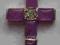 Jadeit fioletowy krzyż krzyżyk wisiorek kryształki