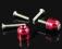 KOŃCÓWKI KIEROWNICY WALEC MINI RED ALUMINIUM HONDA