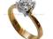 Złoty pierścionek zaręczynowy od DiamondsCenter
