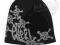 CZAPKA ZIMOWA Beanie Akryl - Czarna w Czaszki