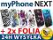 myPhone NEXT | w kwiatki wzorki ETUI + 2x FOLIA