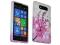 w2 KWIATY etui Gel Nokia Lumia 820 + folia gratis