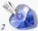 Wisiorek Srebro Swarovski Heart - Tanzanite